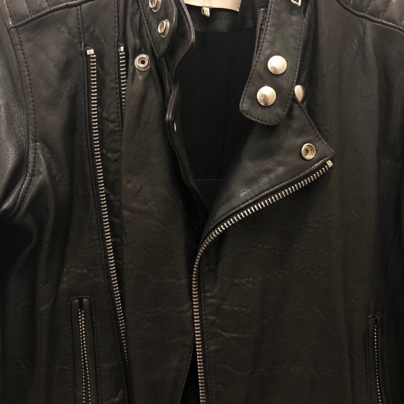 IRO leather biker jacket allsaints maje l’agence sandro theory vince acne quince - Picture 4 of 8